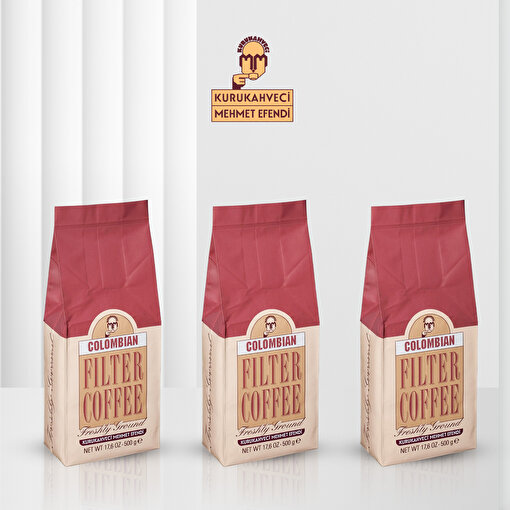 Kurukahveci Mehmet Efendi Turkish Beans Colombian Filter Coffee 500 Gr*3. ürün görseli