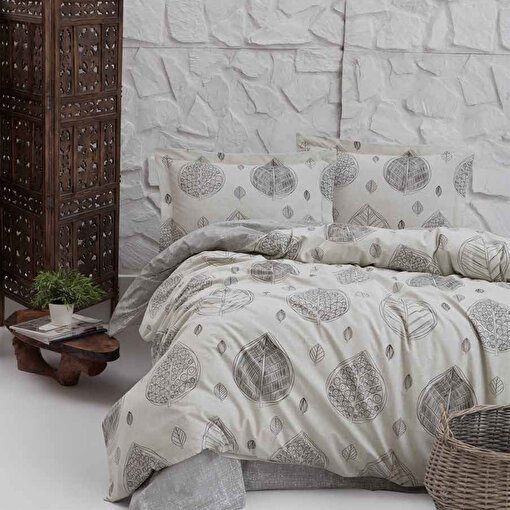 Keep London Dolce Sleep Series 301 Natural Cotton(Doğal Pamuk) Çift Kişilik Nevresim Takımı-Gri. ürün görseli