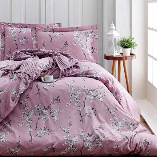 Keep London Dried Rose Poplin Çift Kişilik Nevresim Takımı. ürün görseli