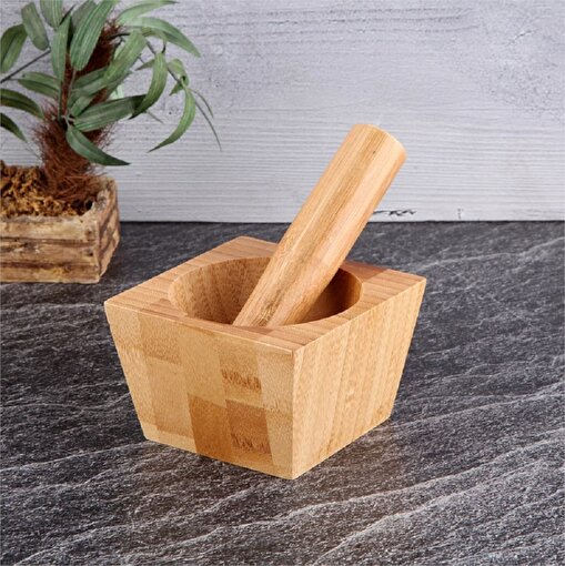 Keep London Kitchen Kare Şeklinde Sağlıklı Bambu Özel Havan. ürün görseli
