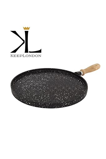 Keep London Kitchen Cooker Serisi Alüminyum Döküm 36 cm Granit Kaplama Yanmaz Yapışmaz Krep ve Gözleme Tavası. ürün görseli