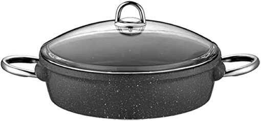 Keep London Kitchen Ephesus Serisi Granit Döküm 4mm 28Cm Basık Yanmaz Yapışmaz Karnıyarık Tenceresi. ürün görseli