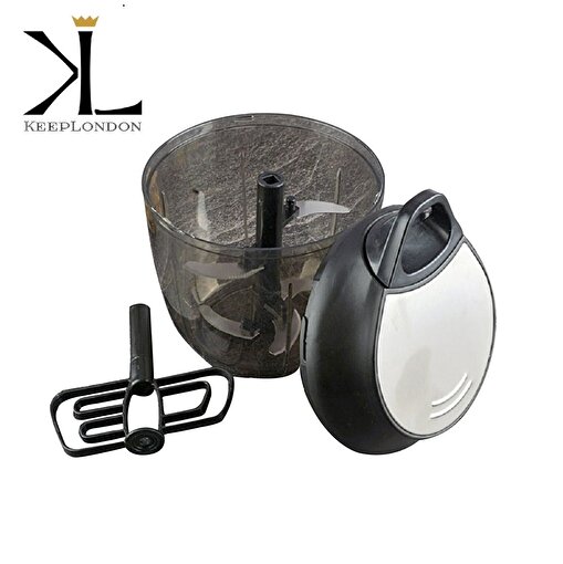 Keep London Kitchen Pratik Paslanmaz Çelik 4 Bıçaklı 900ml İpli Doğrayıcı Çırpıcı Rondo. ürün görseli