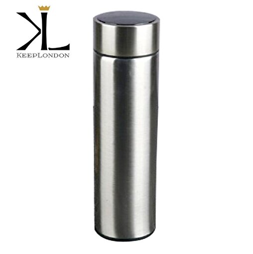 KL Outdoor Dijital Led DereceLi 500ML 24Saat Soğuk/12 Saat Sıcak Paslanmaz Çelik Termos Metalik Gri. ürün görseli