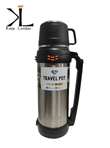 Keep London Paslanmaz Çelik Çift Duvarlı 1600ml Termos-Gri. ürün görseli