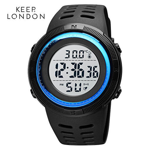 Keep London Vücut ve Ortam Isısı Ölçer Lcd Ekran Dijital Unisex KPLKLD00302 Kol Saati. ürün görseli