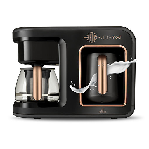 Karaca Hatır Plus 5 in 1 Essential Közde ve Sütlü Türk Kahvesi ve Filtre Kahve Makinesi Black Copper. ürün görseli
