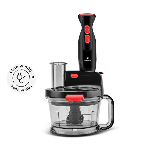 Karaca Pro-Multimax Mutfak Robotu Black Red 2000 W. ürün görseli