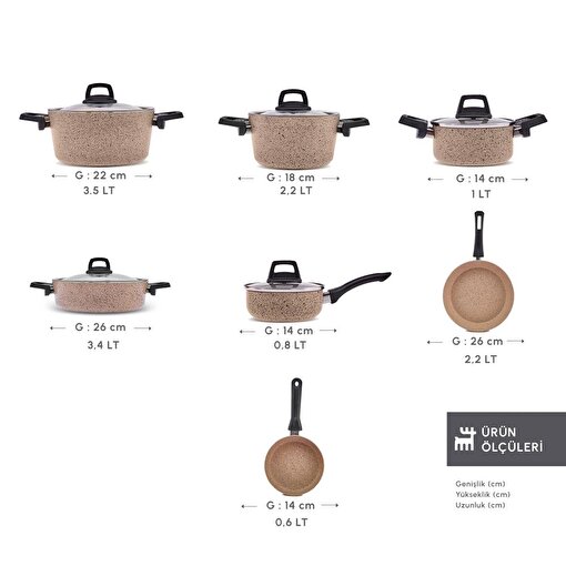 Picture of Karaca Biogranit Vincent 12-Piece Cookware Set