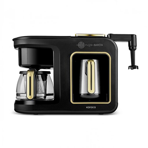 Picture of Karaca Hatır Plus Barista Steel 6-in-1 Talking Latte, Cappuccino & Ember Turkish Coffee Machine – Mineral Gold