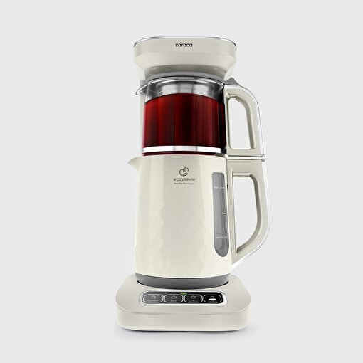 Karaca Çaysever Robotea Pro Quartz 4 in 1 Konuşan Çay Makinesi Creamy. ürün görseli