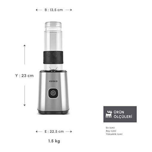 Picture of Karaca Smoothie On The Go Kişisel Blender Inox