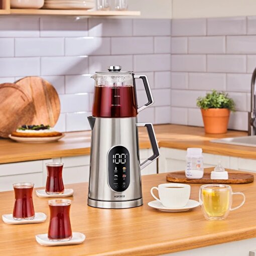 Karaca Cool Touch 1503 Dijital Çift Cidarlı Çay Makinesi Inox. ürün görseli