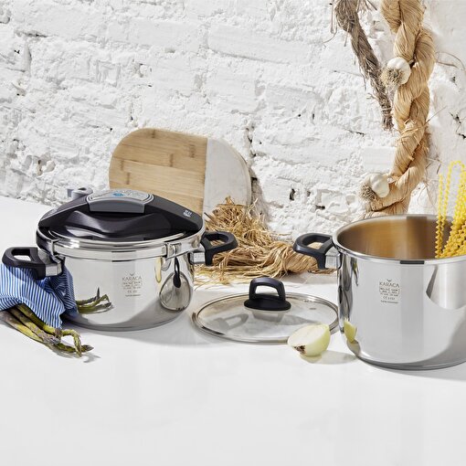 Karaca Perfect Grey 4+6LT Düdüklü Tencere Seti. ürün görseli