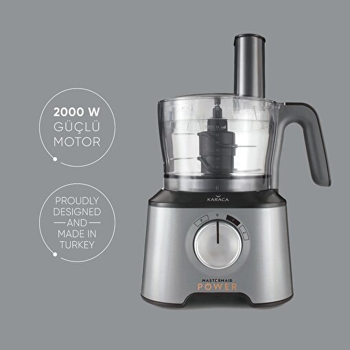 Karaca Mastermaid Power Multifunctional 10 in 1 Galaxy Grey Gıda Hazırlama Seti 2000w. ürün görseli