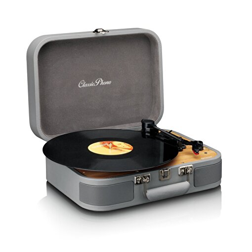 Lenco Classic Phono TT-116 GY Gri Hoparlörlü Bluetoothlu Retro Pikap Plak Çalar USBli MP3e Kayıt Özellikli. ürün görseli