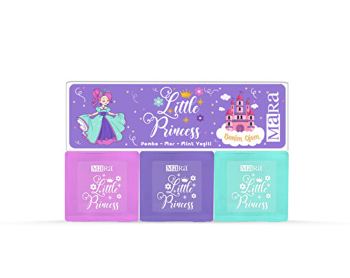 Picture of Mara Little Princess Washable Water-Based Kids Nail Polish 3 ( Pink-Green Purple) 8 Ml*3