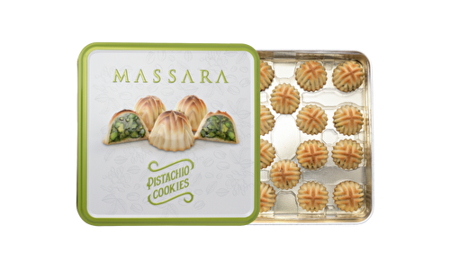 Massara Fıstıklı Kurabiye Metal Ambalaj 320 gr. ürün görseli