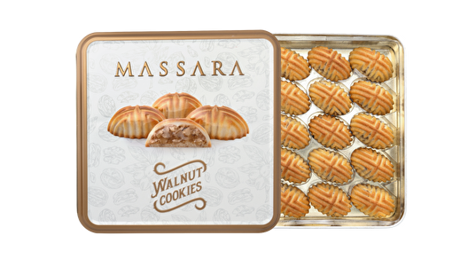Massara Cevizli Kurabiye Metal Ambalaj 400 gr. ürün görseli