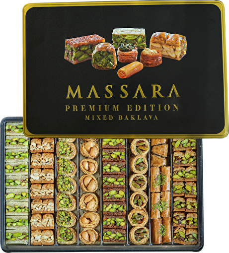 Massara Premium Edition Karışık Baklava Metal Ambalaj 700 gr. ürün görseli