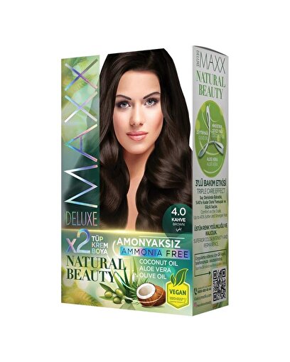Picture of MAXX DELUXE AMMONIA FREE HAIR DYE KIT  4.0