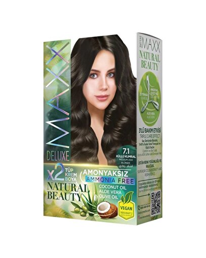 Picture of MAXX DELUXE AMMONIA FREE HAIR DYE KIT  7.1