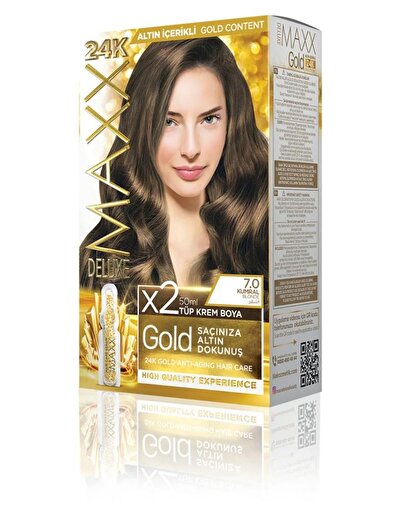 Picture of MAXX DELUXE GOLD HAIR DYE KIT 7.0