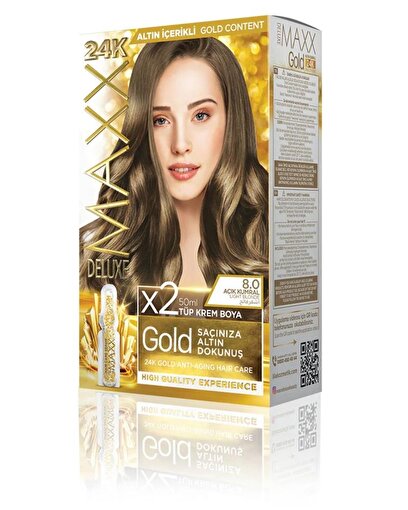 Picture of MAXX DELUXE GOLD HAIR DYE KIT 8.0