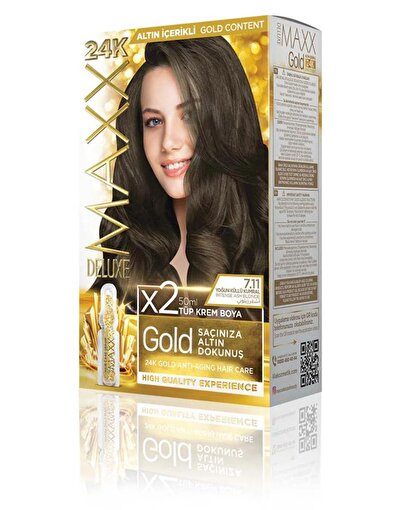 Picture of MAXX DELUXE GOLD HAIR DYE KIT 7.11