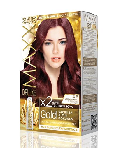 Picture of MAXX DELUXE GOLD HAIR DYE KIT 4.6