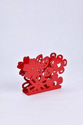 Picture of Mayer Decorative Floral Napkin Holder Red
