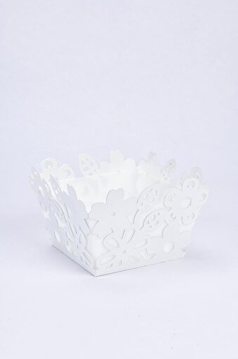 Picture of Mayer Decorative Floral Bread Basket White