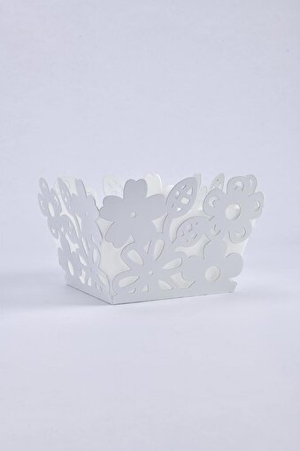 Picture of Mayer Dekorative Floral Metal Planter White