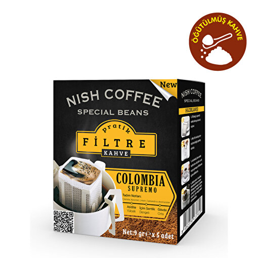 Nish Practical Filter Coffee Colombia 9Gr X 5. ürün görseli
