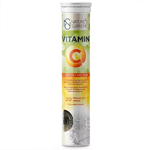 Picture of Nature’s Supreme Vitamin C + Zinc 20 Effervescent Tablets