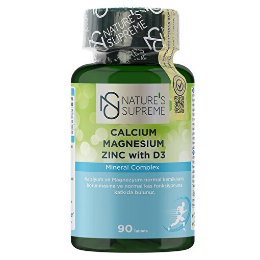 Picture of Nature’s Supreme Calcium Magnesium Zinc with D3 90 Tablets