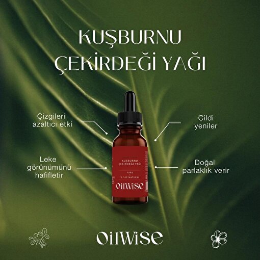 Oilwise Leke ve Yaşlanma Karşıtı Kuşburnu Çekirdeği Yağı 30 ml. ürün görseli