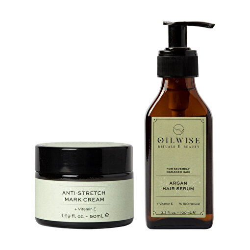 Picture of Oilwise Anti Stretch Cream & Argan Hair Serum Set