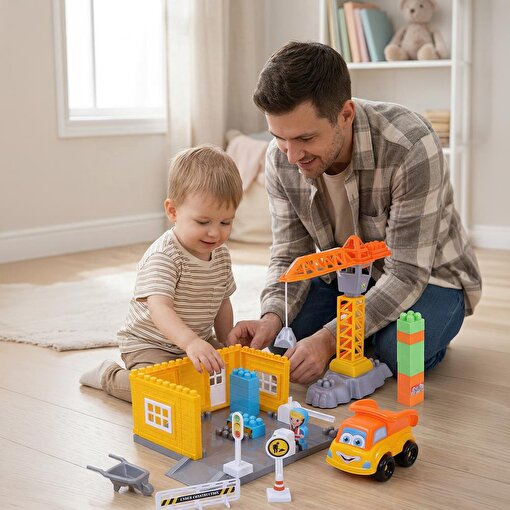 Picture of Ogi Mogi Toys Construction Blocks & Crane 44 Pieces