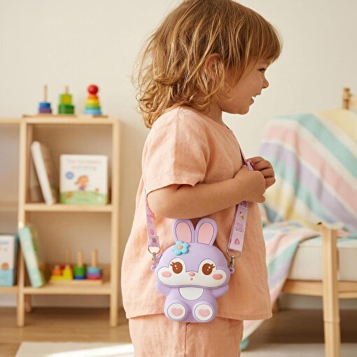 Picture of Ogi Mogi Toys Purple Bunny Colorful Round Shoulder Bag