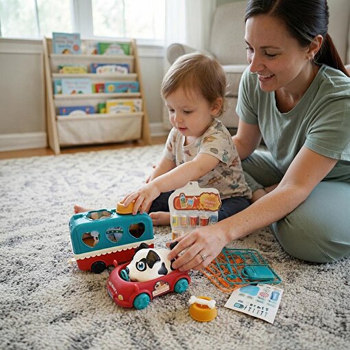 Ogi Mogi Toys Ses Kontrollü Köpek, Araba ve Atıştırma Arabası Seti. ürün görseli