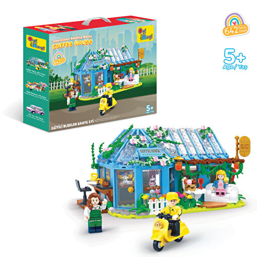 Ogi Mogi Toys Eğitici Bloklar Kahve Evi 642 Parça, Lego Uyumlu Yapı Seti. ürün görseli