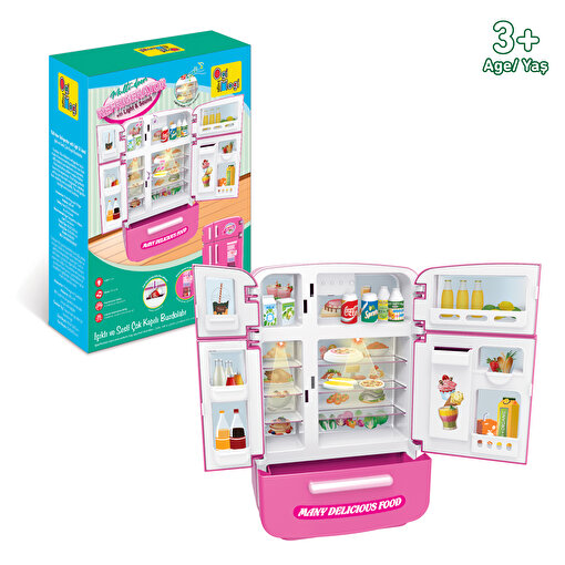 Ogi Mogi Toys Işıklı ve Sesli Çok Kapılı Buzdolabı Eğitici Rol Yapma Oyuncağı. ürün görseli
