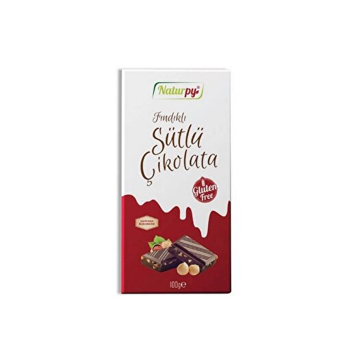 Picture of Naturpy Milk Chocolate With Hazelnut 100 gr