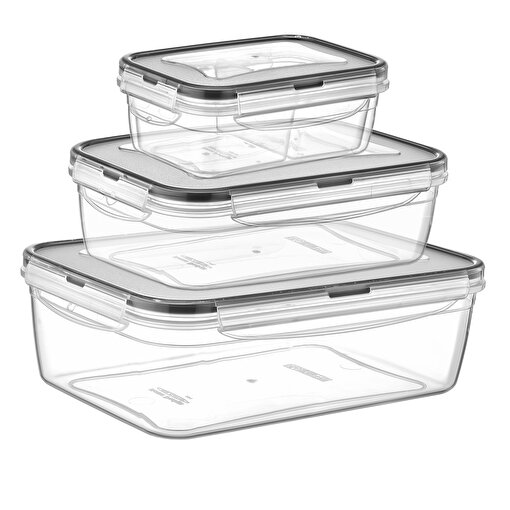 Picture of Plastart Fresh Box Rectangle 4-Piece Set(Lc-200 + Lc-205 + Lc-210 + Lc-215)(0,4 Lt. + 0,8 Lt. + 1,4 Lt. + 2,5 Lt.)