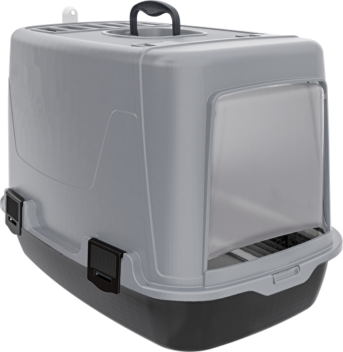 Picture of Pet Plastart Box Cat Litter  Matte Gray&Black  38,5 X 60 X 40,6