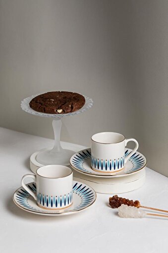 Picture of Porser Palm Blue Pure Coffee Set 4 Pieces