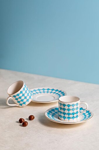 Picture of Porser Peyda Light Blue Pure Coffee Set 4 Pieces