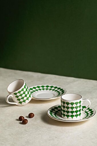 Picture of Porser Peyda Dark Green Pure Coffee Set 4 Pieces