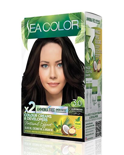Picture of SEA COLOR AMMONIA FREE  HAIR DYE KIT 3.0